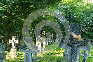 Greek Catholic cemetery near Orthodox Church, Radruz, Roztocze, Poland