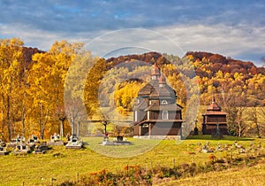 The Greek Catholic wooden church of the Protection of the Holy Mother of God in Nizny Komarnik village