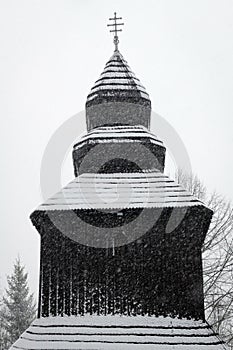 Dřevěný kostel ostatků sv. Mikuláše v obci Ruská Bystrá na Slovensku