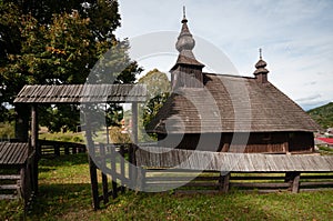 Wooden church of St Basil the Great in a village Hrabova Roztoka, Slovakia