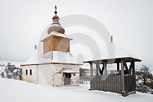 Wooden church of St Basil the Great in a village Kalna Roztoka, Slovakia