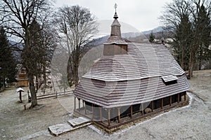 Wooden church of St Michael the Archangel in Topola, Slovakia