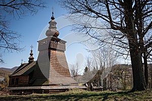 Wooden church of St Michael the Archangel in a village Fricka, Slovakia