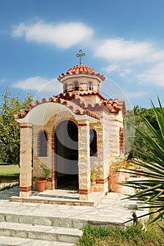 Greek church on chalkidiki photo