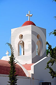 Greek church with a cross, Makrigialos.