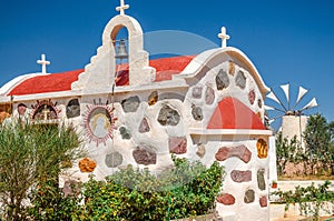Greek church on Lassithi plateau in Crete