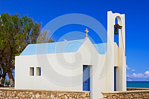 Greek church at Maleme beach on Crete