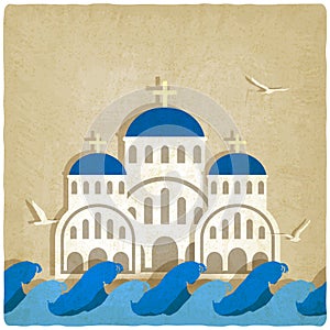 Greek Church near blue sea