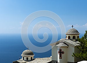 Greek church over the sea