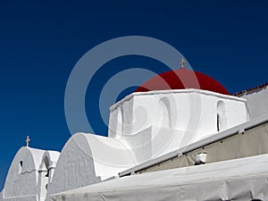 Greek Church with Red Dome