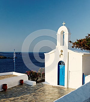 Greek church and sea