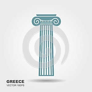 Greek classical column photo