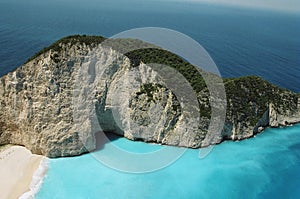 Greek coast, rock at Zante