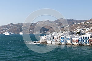 Greek coastal island village