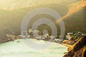 Greek coastline on Peloponnese, Mani Peninsula