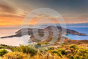 Greek coastline on Peloponnese, Mani Peninsula