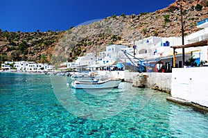 Greek coastline village of Loutro, Crete