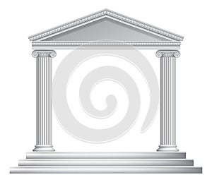 Greek Column Temple