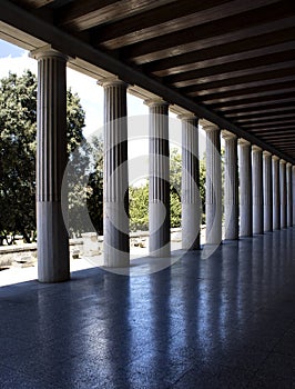 Greek columns reflection