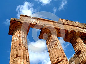 Greek columns in Sicily photo