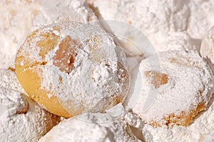 Greek cookies in bakery shop