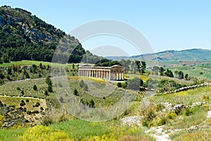 Greek Doric temple in Segesta photo