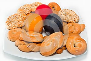 Greek Easter Eggs and Biscuits