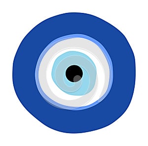 Greek evil eye vector, symbol of protection. Glass Turkish eye Nazar Boncugu. photo