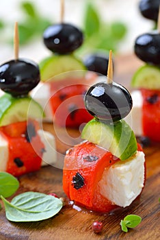 Greek finger food with feta cheese