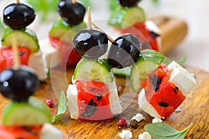 Greek finger food with feta cheese