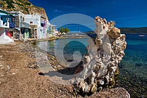 Greek fishing village Klima on Milos island in Greece