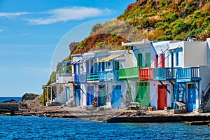 Greek fishing village Klima on Milos island in Greece