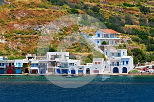 Greek fishing village Klima on Milos island in Greece