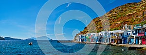 Greek fishing village Klima on Milos island in Greece