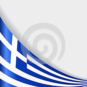 Greek flag background. Vector illustration.