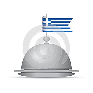 Greek flag dinner platter