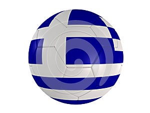 Greek flag on a football