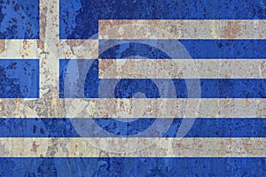 Greek Flag of Greece, texturised background