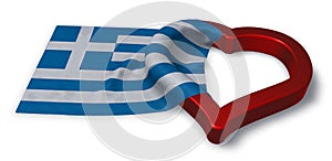 greek flag and heart symbol