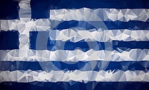 Greek flag triangular polygonal