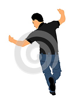 A Greek folklore Evzone dancer vector illustration.