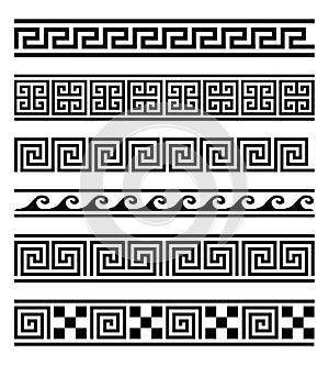 Greek frames vector collection