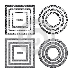 Greek frames on a white background, vector