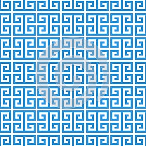 Greek fret meander seamless pattern photo