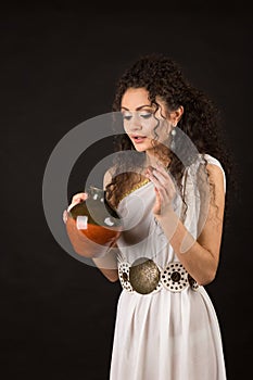 Greek girl with jug