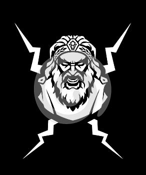 Greek God Zeus, Lightning Bolt Sigil Design