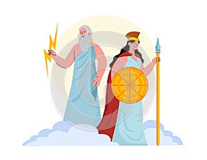 Greek gods vector concept