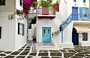 Greek houses at Mykonos island photo