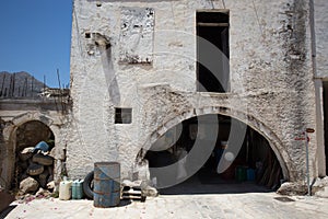 Greek houses and yards on Crete