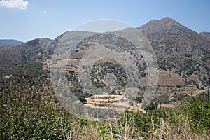 Greek houses and yards on Crete